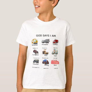 Construction Trucks Kids Christian T-Shirt
