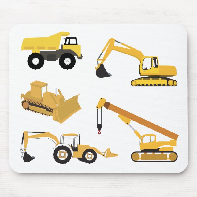 Construction Trucks Mouse Pad (Front)