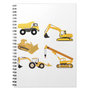 Construction Trucks Notebook