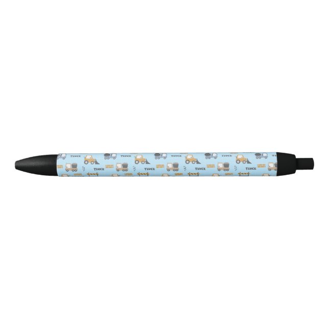 Construction Trucks Pattern Blue Pen (Front)
