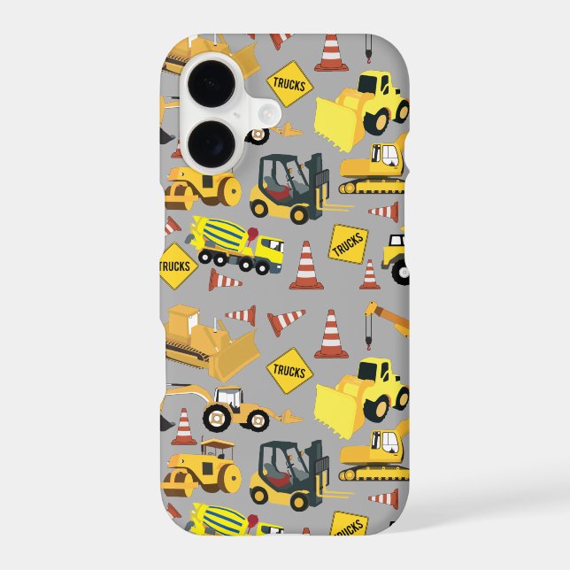 Construction Trucks Pattern Case-Mate iPhone Case (Back)