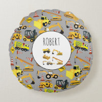 Construction Trucks Pattern Customized Name