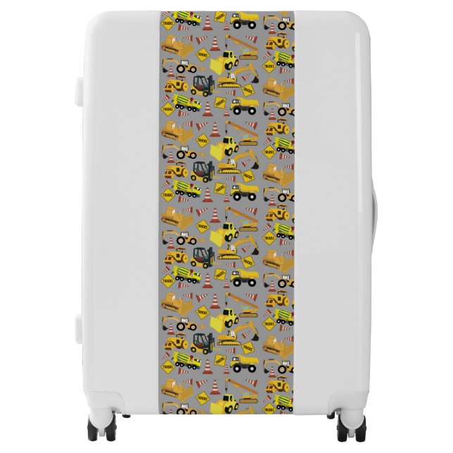 Construction Trucks Pattern Luggage (Front)