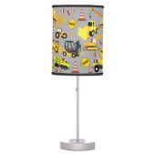 Construction Trucks Pattern Table Lamp (Front)
