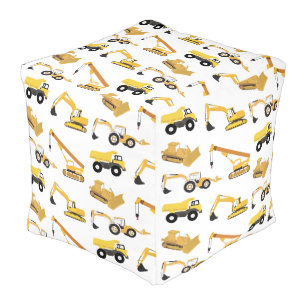 Construction Trucks Pouf
