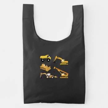 Construction Trucks Reusable Bag by idovedesign at Zazzle