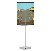 Construction Trucks Site Theme Table Lamp (Back)