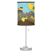 Construction Trucks Site Theme Table Lamp (Left)