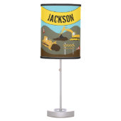 Construction Trucks Site Theme Table Lamp (Front)