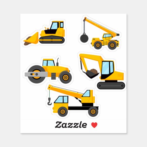 Construction Trucks Sticker