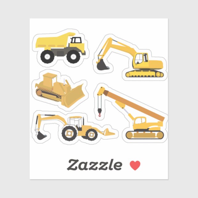 Construction Trucks Sticker (Sheet)