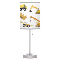 Construction Trucks Table Lamp