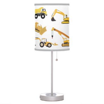 Construction Trucks Table Lamp