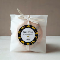 Construction Trucks Theme Thank You Classic Round Sticker