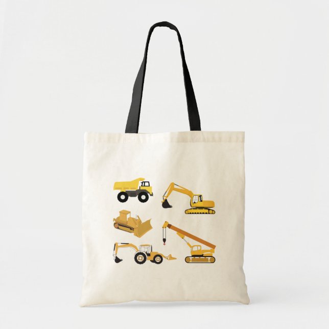 Construction Trucks Tote Bag (Front)