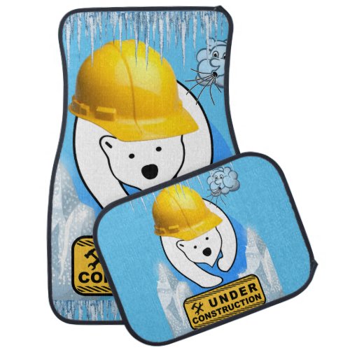 Construction Under Car Floor Mat Polar Bear