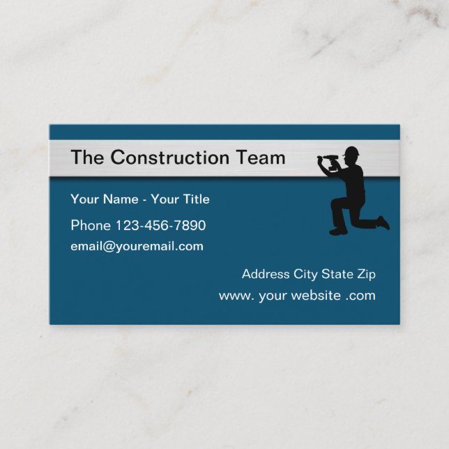 Construction Unique Business Cards (Front)