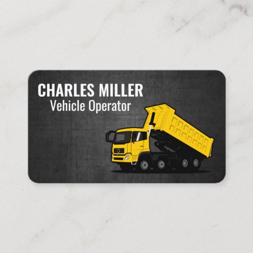 Construction Vehicle | Blue Collar | Work Truck Business Card