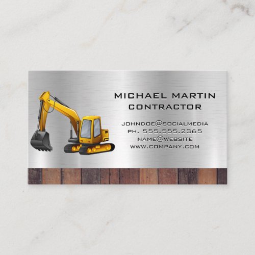 Construction Vehicle Bolts and Nuts Business Card