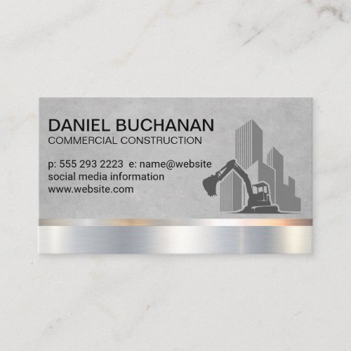 Construction Vehicle  Building Business Card
