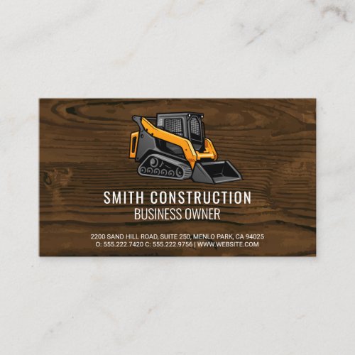 Construction Vehicle  Commercial Builder Business Card