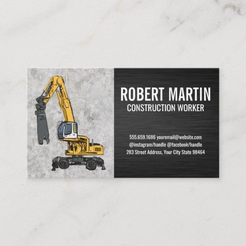 Construction Vehicle  Concrete  Appointment Card
