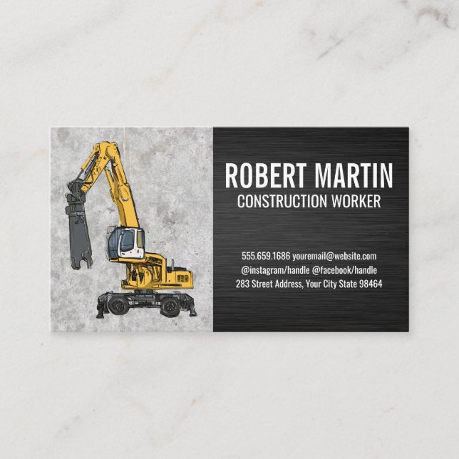 Construction Vehicle | Concrete  Appointment Card (Front)
