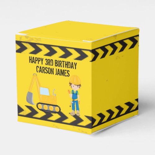 Construction Vehicle Cool Boys Birthday Party Favor Boxes