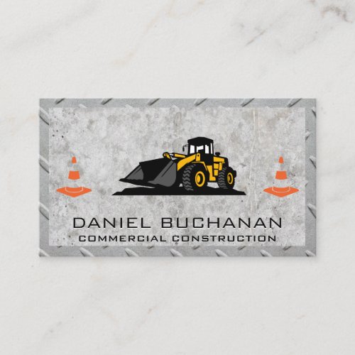 Construction Vehicle  Heavy Machinery Business Card