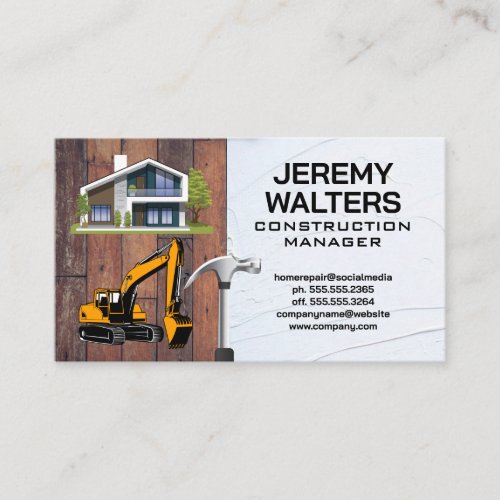 Construction Vehicle  Home Improvement  Business Card