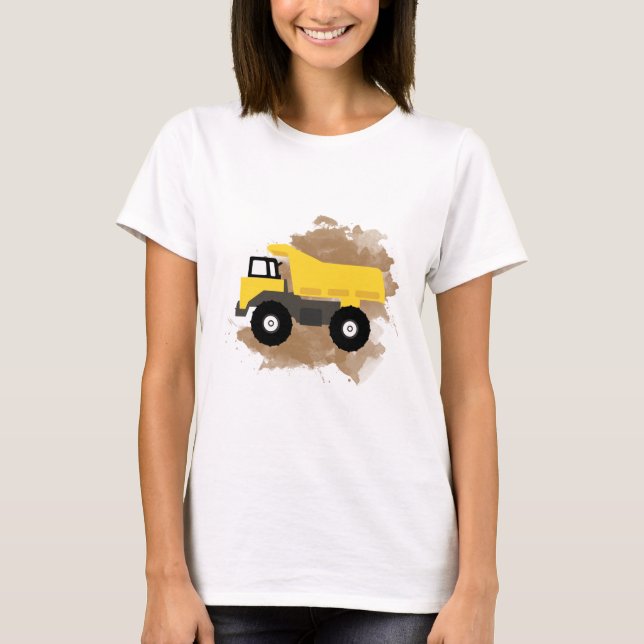 Construction Vehicle Mud  T-Shirt (Front)