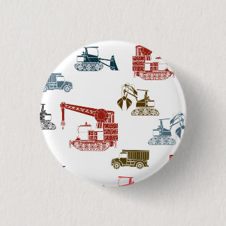 Construction Vehicle Pattern Button