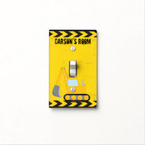 Construction Vehicle Personalized Kids Bedroom Light Switch Cover