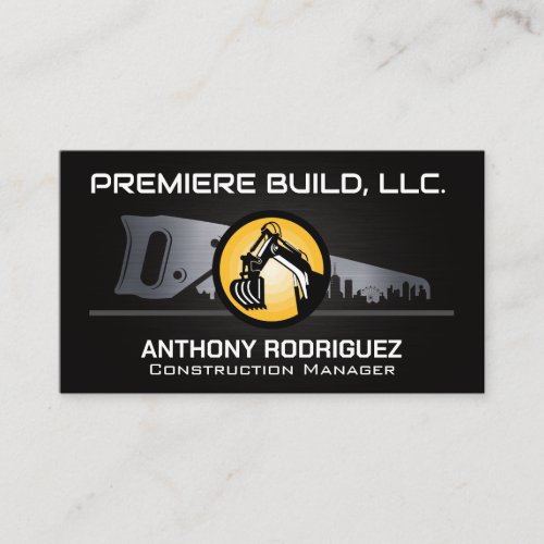 Construction Vehicle  Real Estate Builds Business Card