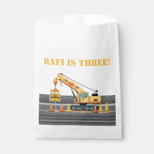 Construction vehicle upsherin crane favor bag