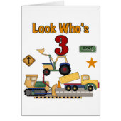 Construction Vehicles 3rd Birthday Tshirts (Front)