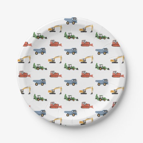 Construction Vehicles Birthday Party Paper Plates