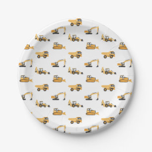 Construction Vehicles Birthday Party Paper Plates