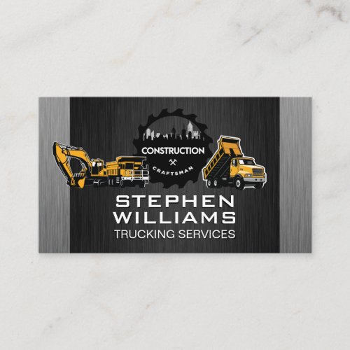 Construction Vehicles  Craftsmen  Business Card