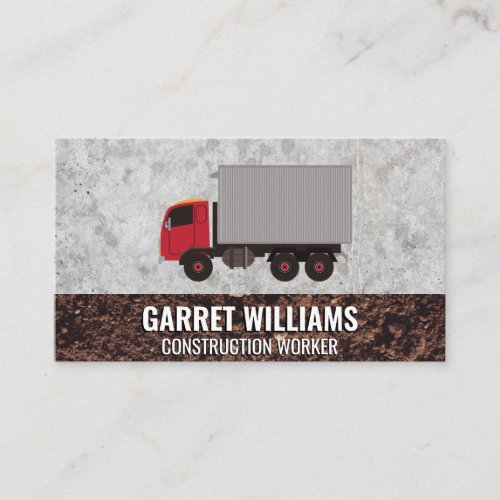 Construction Vehicles  Logistics Business Card