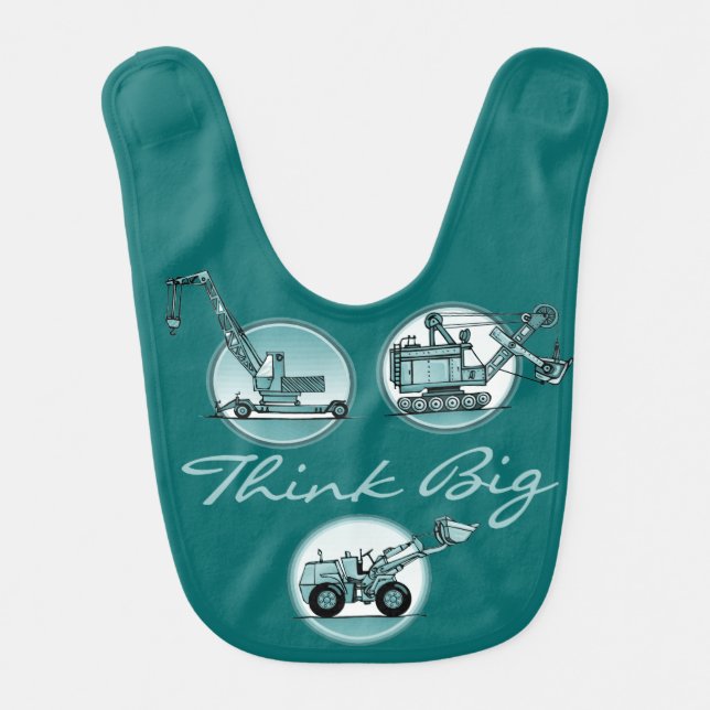 Construction Vehicles Think Big Bib (Front)