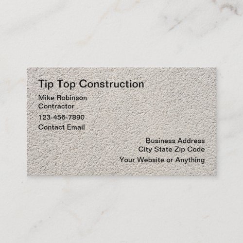 Construction Wall Concrete Theme Business Cards