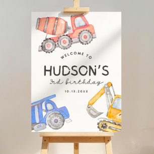 Construction Welcome Sign, Construction Birthday  Foam Board