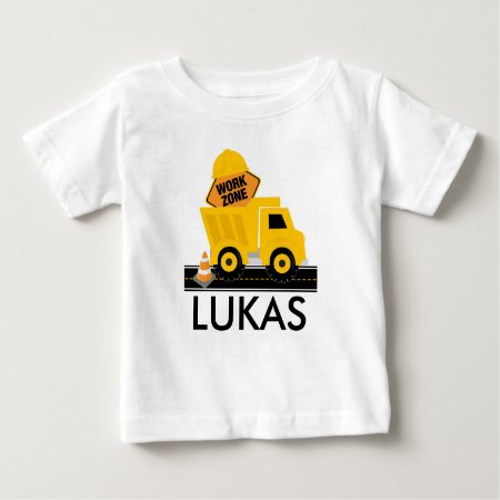 Construction Work Zone Birthday Shirt, Sibling Baby T-shirt