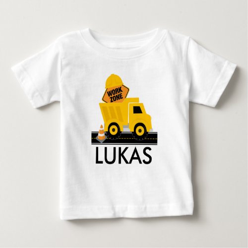 Construction Work Zone Birthday Shirt Sibling Baby T_Shirt