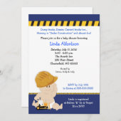 CONSTRUCTION WORKER Baby Shower Invitation 5x7 (Front/Back)