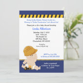 CONSTRUCTION WORKER Baby Shower Invitation 5x7 (Standing Front)