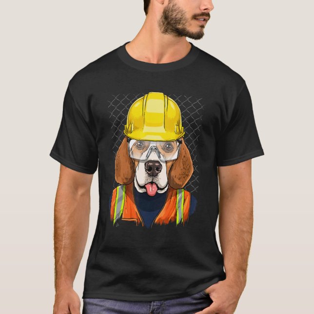 Construction Worker Beagle Laborer Puppy Beagle Do T-Shirt (Front)