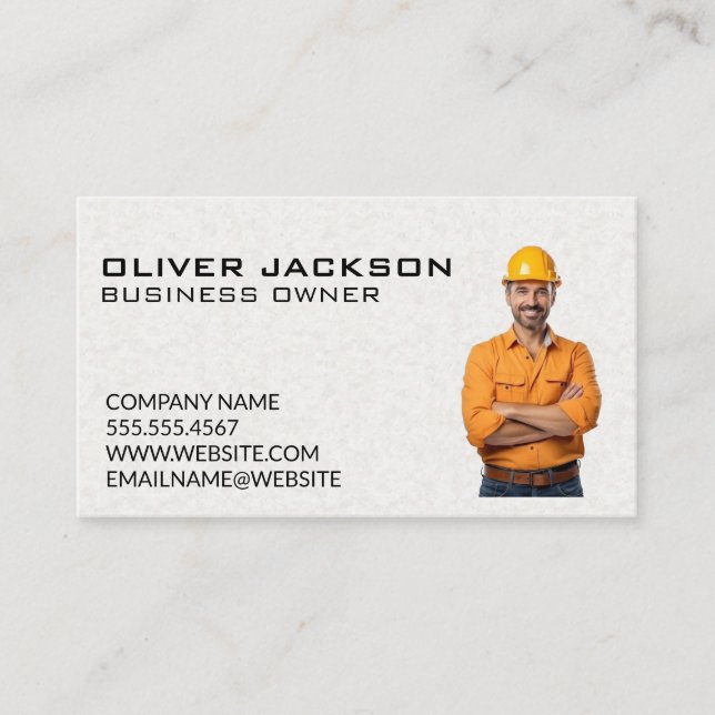 Construction Worker | Blue Collar | Dirt Business Card (Front)