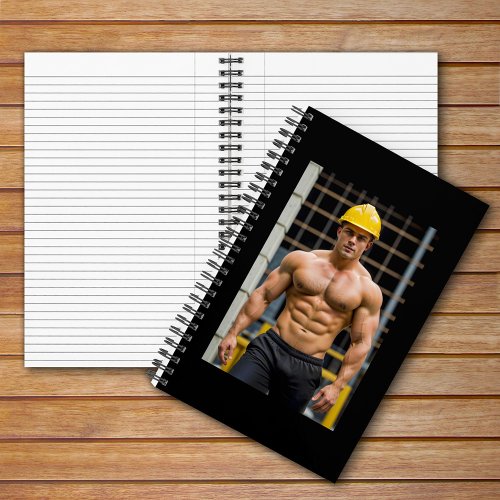 Construction Worker Bodybuilder  Notebook